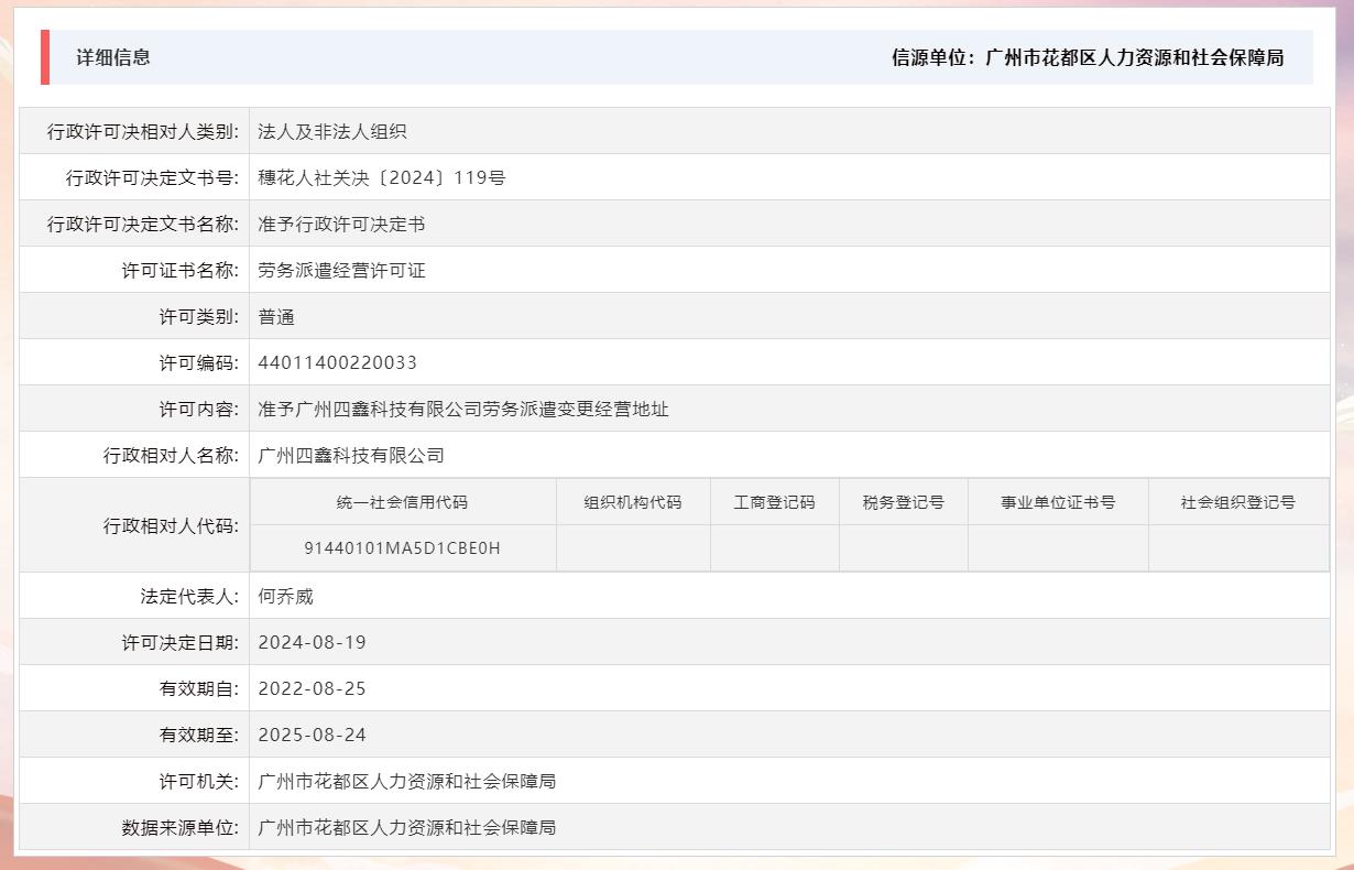 8.19准予广州四鑫科技有限公司劳务派遣变更经营地址.jpg